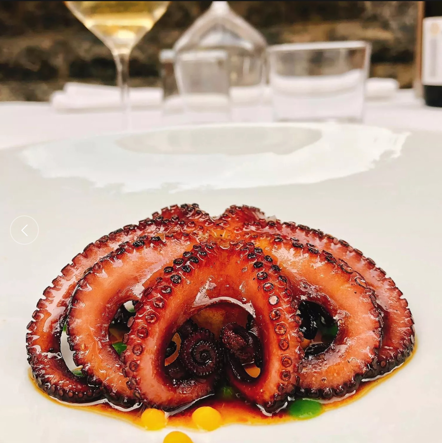Polpo glassato al vino